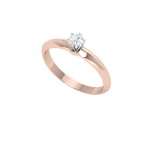 NAILED PRONG SOLITAIRE RING 